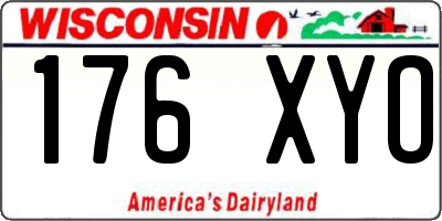 WI license plate 176XYO
