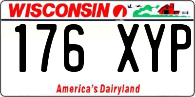 WI license plate 176XYP