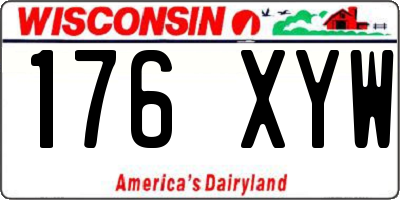 WI license plate 176XYW