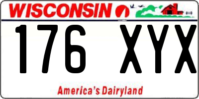 WI license plate 176XYX