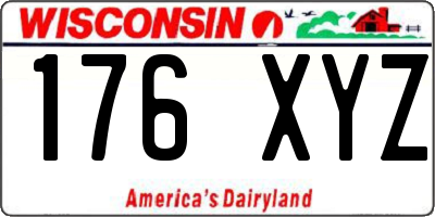 WI license plate 176XYZ