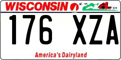 WI license plate 176XZA