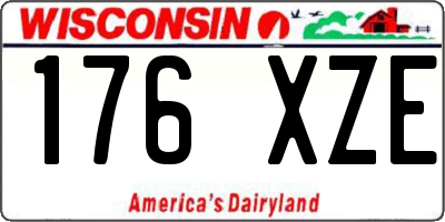 WI license plate 176XZE