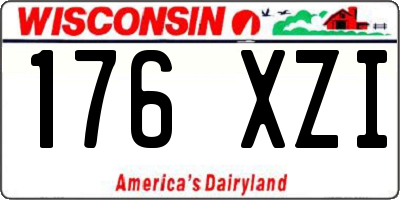 WI license plate 176XZI