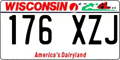 WI license plate 176XZJ