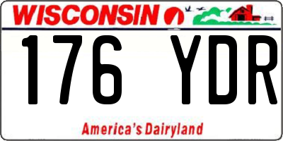 WI license plate 176YDR