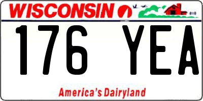 WI license plate 176YEA