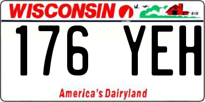 WI license plate 176YEH