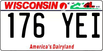 WI license plate 176YEI