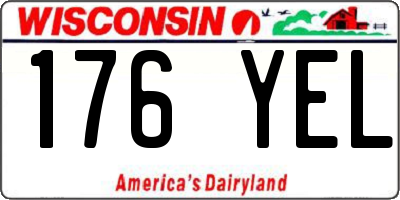 WI license plate 176YEL