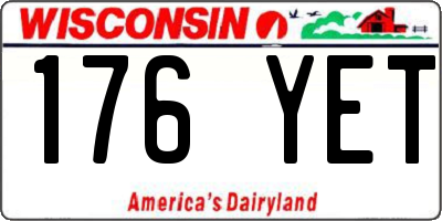WI license plate 176YET