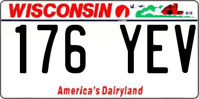 WI license plate 176YEV