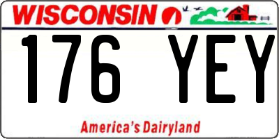 WI license plate 176YEY