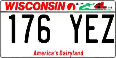 WI license plate 176YEZ