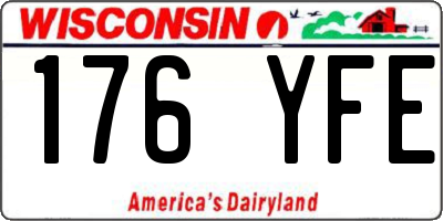 WI license plate 176YFE