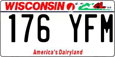 WI license plate 176YFM