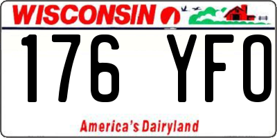 WI license plate 176YFO