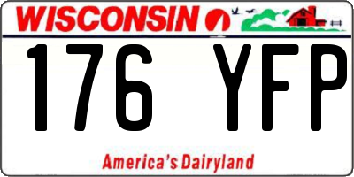 WI license plate 176YFP
