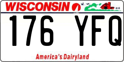 WI license plate 176YFQ