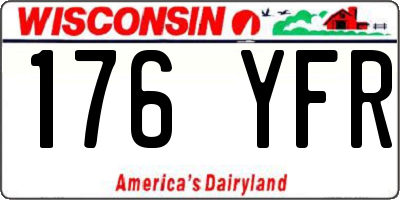 WI license plate 176YFR