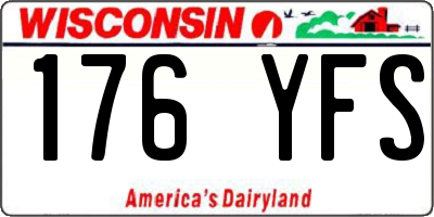 WI license plate 176YFS