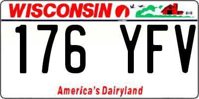 WI license plate 176YFV