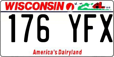 WI license plate 176YFX
