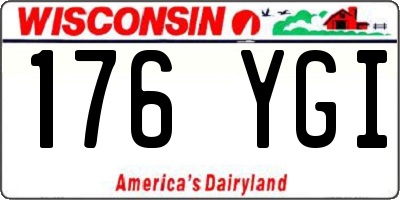 WI license plate 176YGI