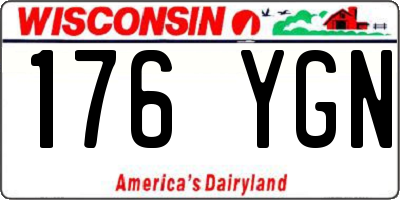 WI license plate 176YGN