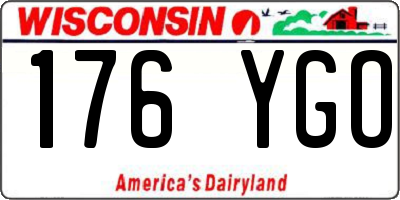 WI license plate 176YGO