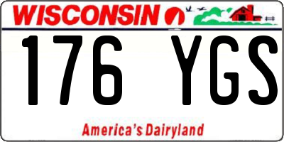 WI license plate 176YGS