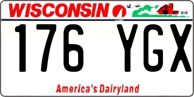 WI license plate 176YGX