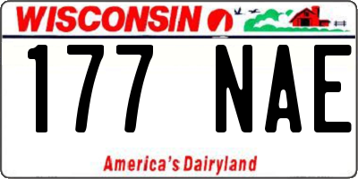 WI license plate 177NAE