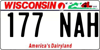 WI license plate 177NAH