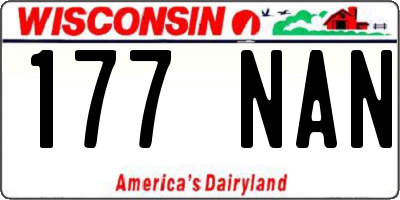 WI license plate 177NAN