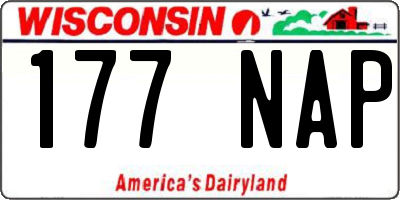 WI license plate 177NAP