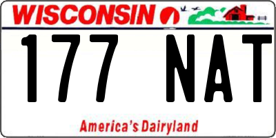 WI license plate 177NAT
