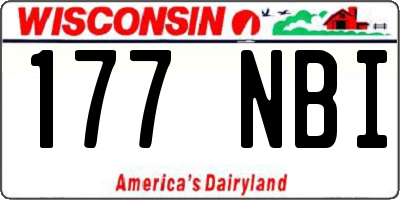 WI license plate 177NBI