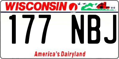 WI license plate 177NBJ