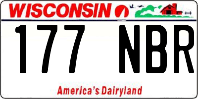 WI license plate 177NBR