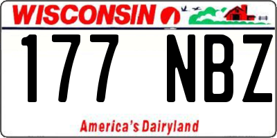 WI license plate 177NBZ