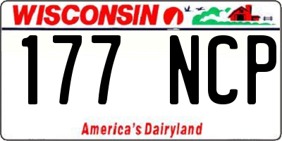 WI license plate 177NCP