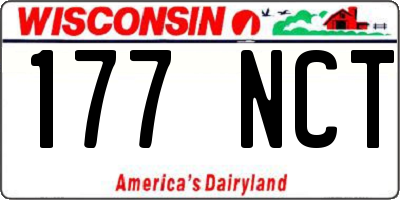 WI license plate 177NCT