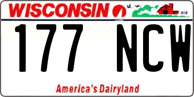 WI license plate 177NCW
