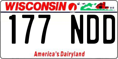 WI license plate 177NDD