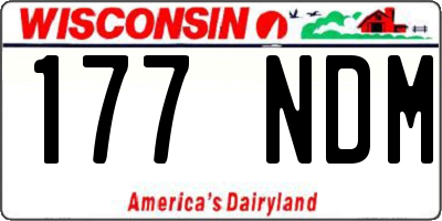 WI license plate 177NDM