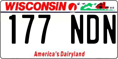 WI license plate 177NDN