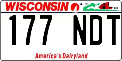 WI license plate 177NDT