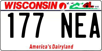 WI license plate 177NEA
