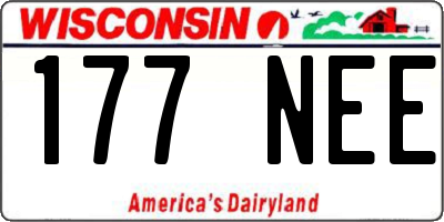 WI license plate 177NEE